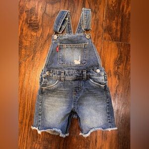 Levi's Blue Denim Short Overalls